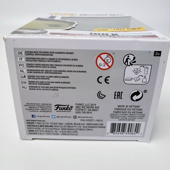 NIB Funko Pops Avengers Hulk 451 Bobblehead Figurine Doll - Picture 4 of 4